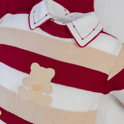  Saída de Maternidade Fernando - Vermelho e Bege